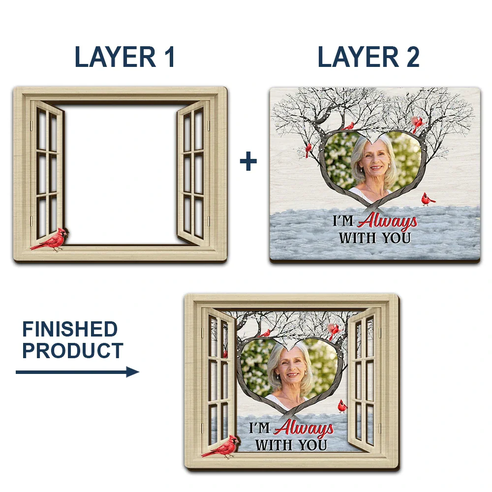 Custom Photo Always With You - Personalized Custom Shaped Car Visor Clip - Image 4