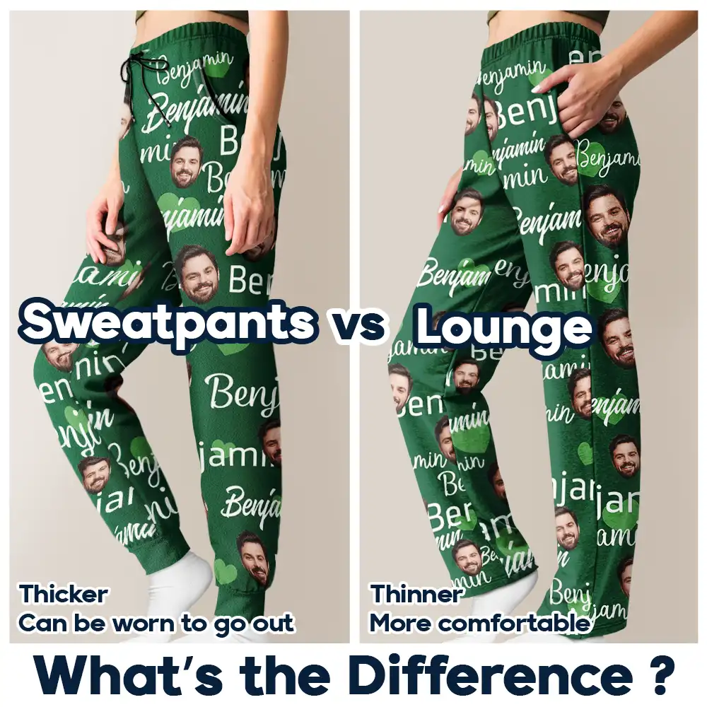 Custom Photo And Name Of Wife For Husband - Personalized Pajama Pants - Image 7