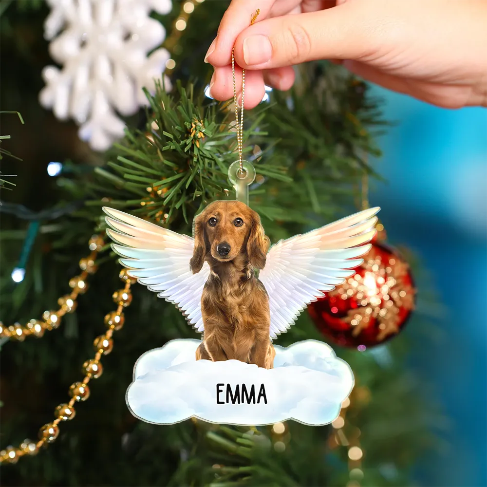 Custom Photo Angel On The Cloud - Personalized Cutout Acrylic Ornament - Image 5
