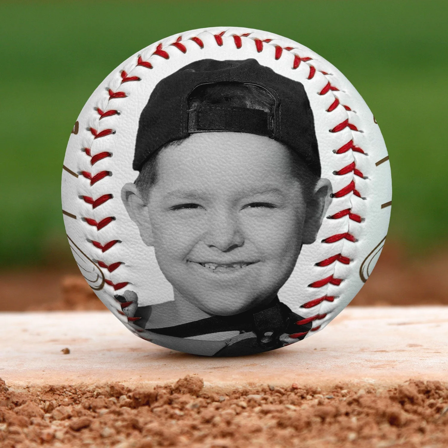 Custom Photo B&W Baseball Keepsake - Gift For Baseball Player - Personalized Baseball, Softball - Image 4