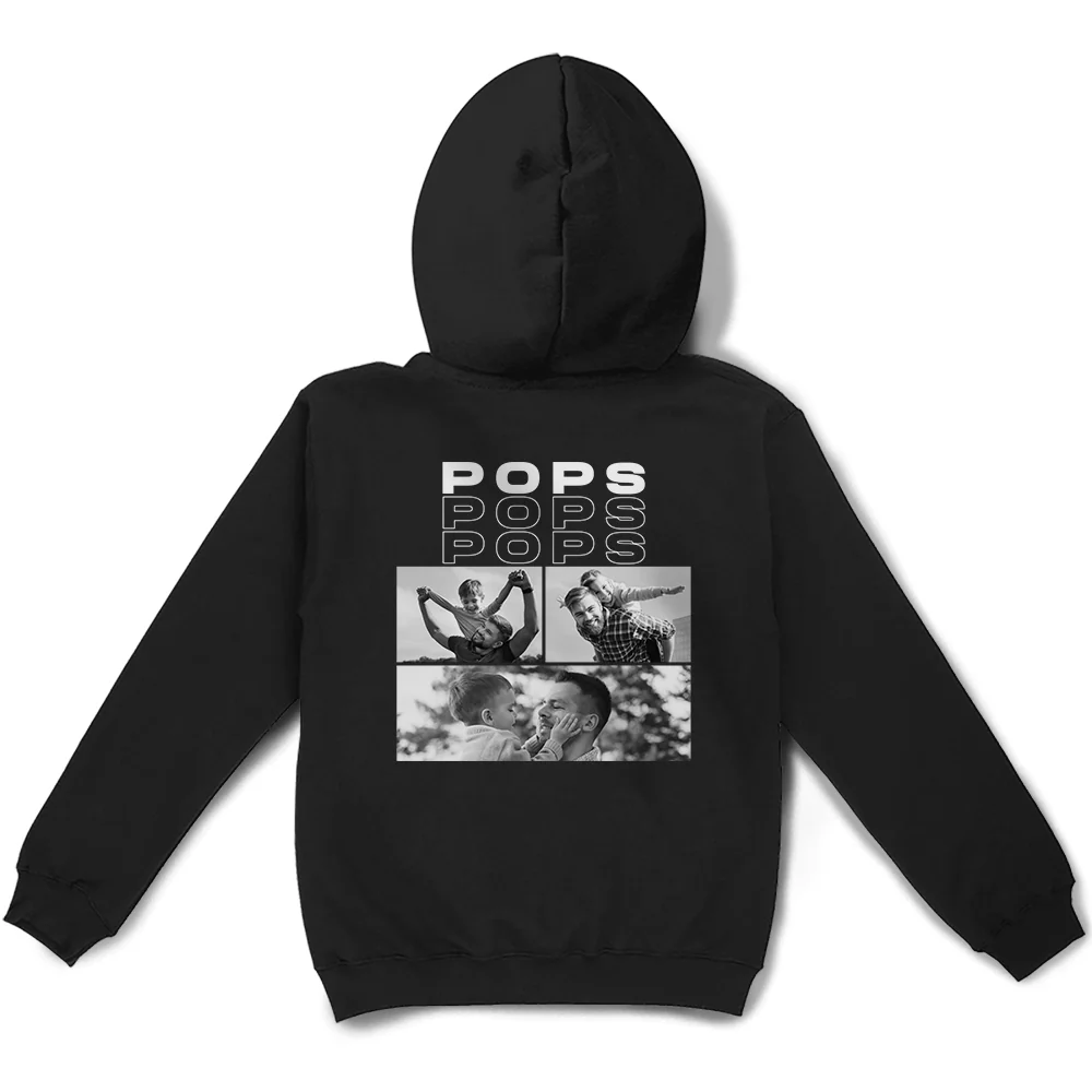 Custom Photo B&W Gift For Father - Personalised T Shirt - Image 4
