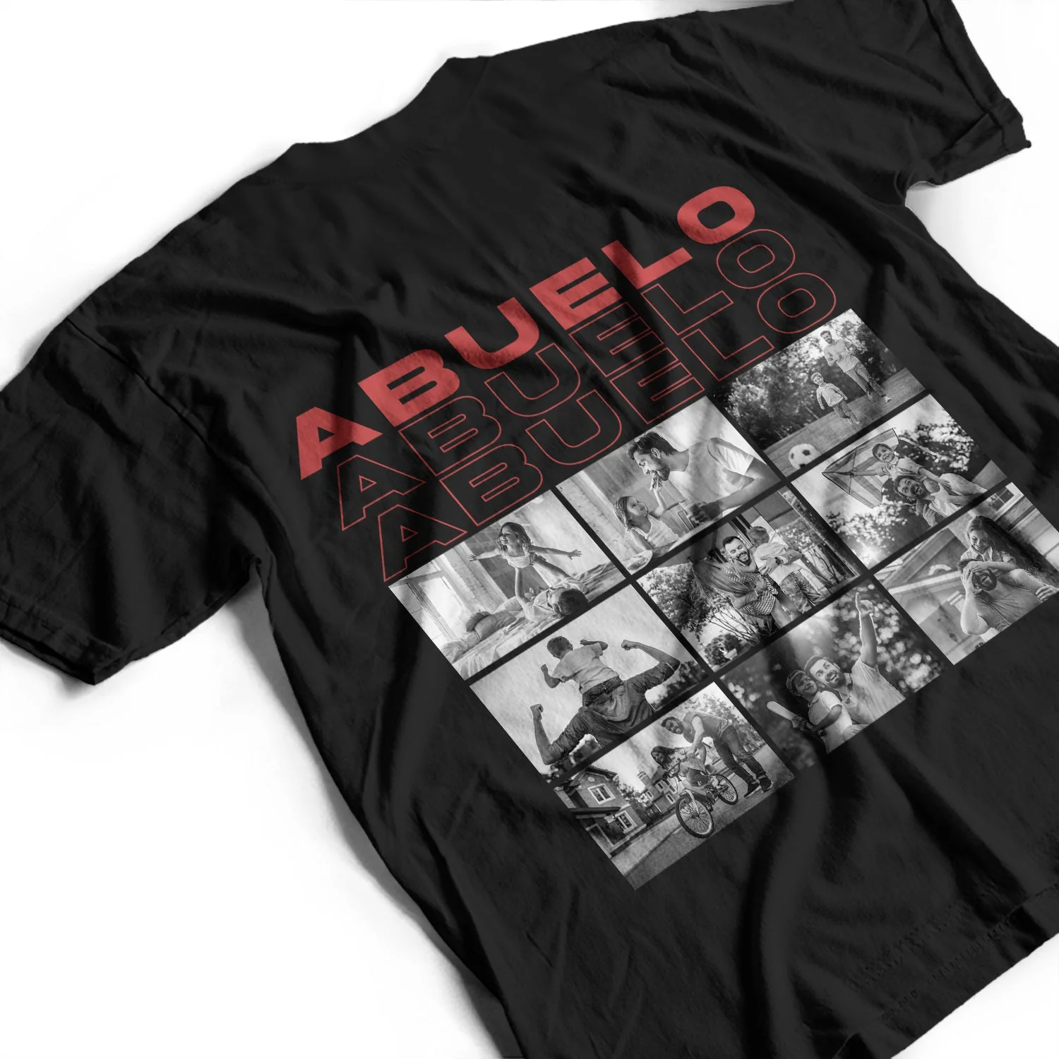 Custom Photo B&W - Gift For Father - Personalized T Shirt - Image 3