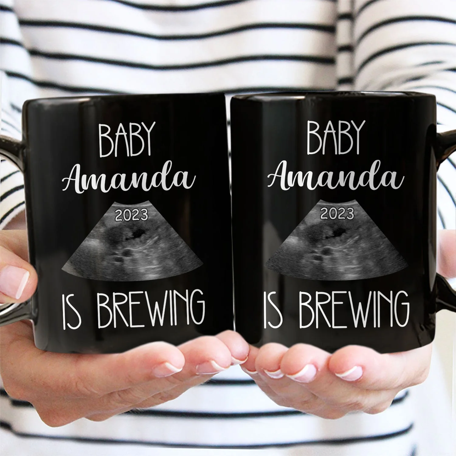 Custom Photo Baby Bump Is Brewing - Pregnancy Gift For Mom - Personalized Mug - Image 4