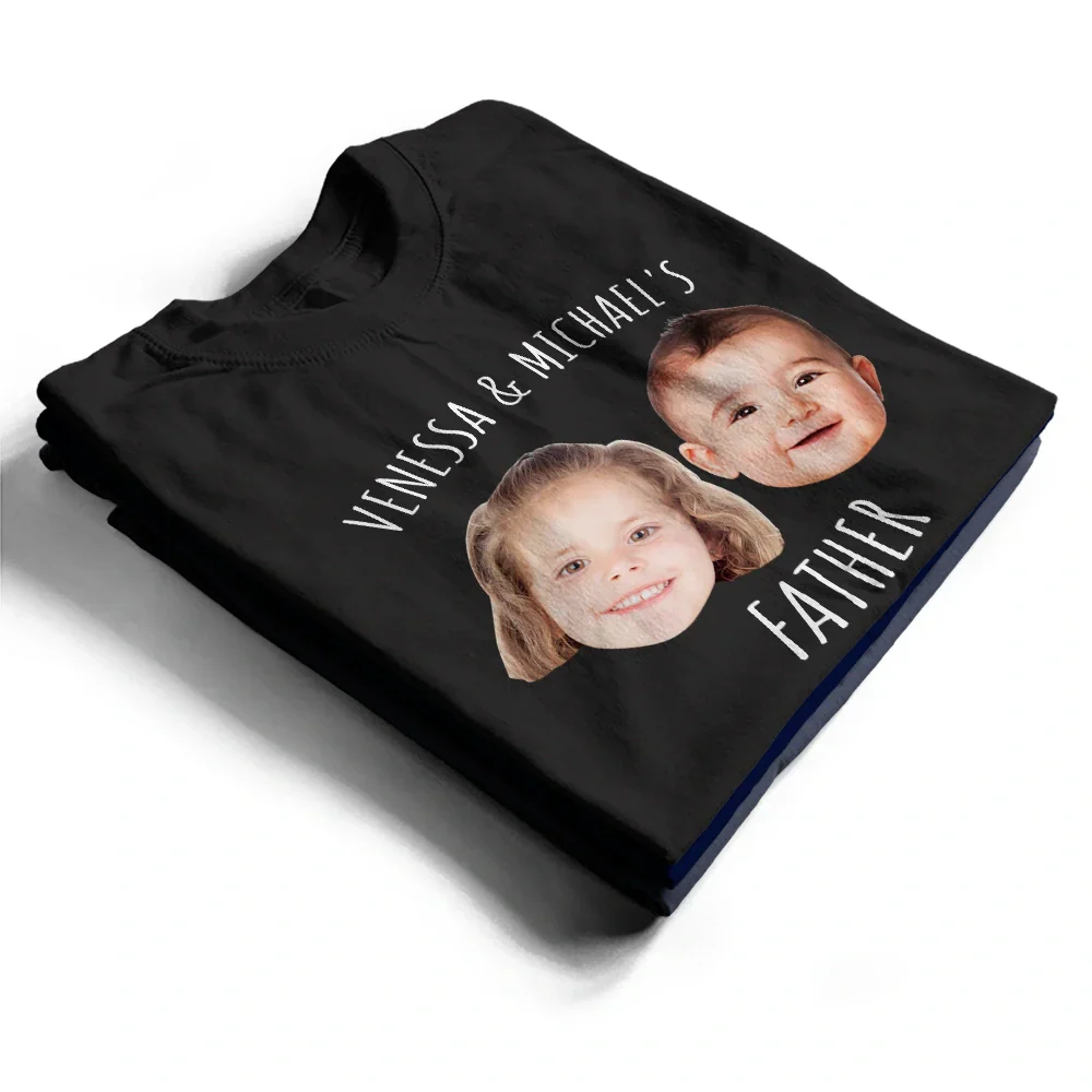 Custom Photo Baby Face Kid Face This Dad Belongs To - Personalized T Shirt - Image 5