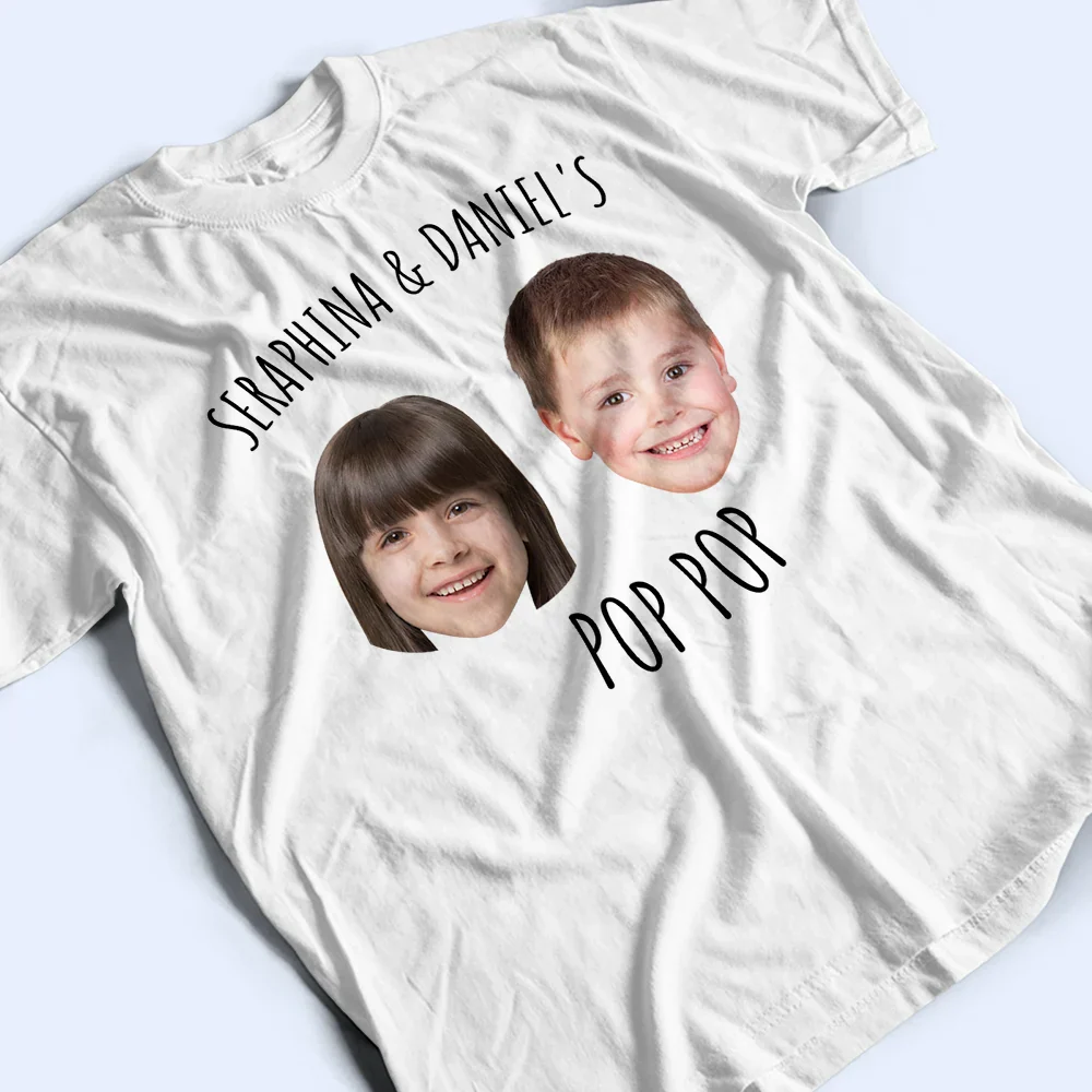 Custom Photo Baby Face Kid Face This Dad Belongs To - Personalized T Shirt - Image 6