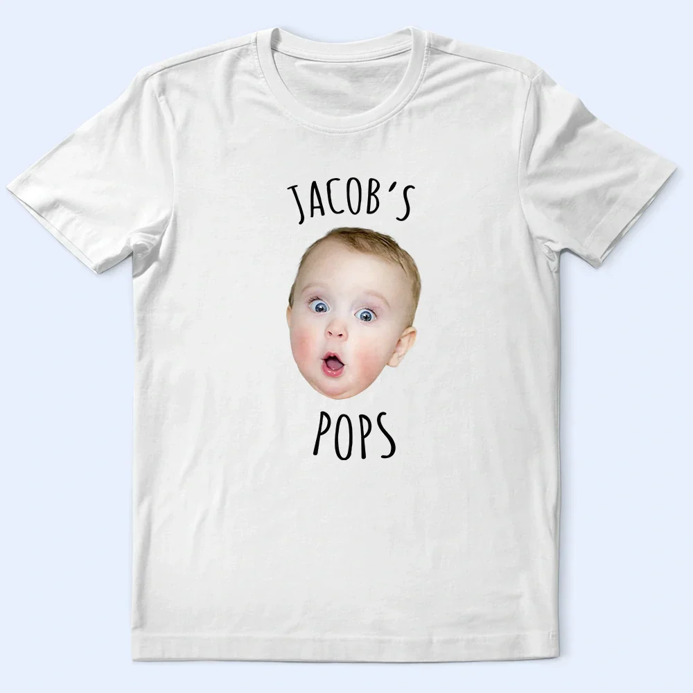 Custom Photo Baby Face Kid Face This Dad Belongs To - Personalized T Shirt - Image 8