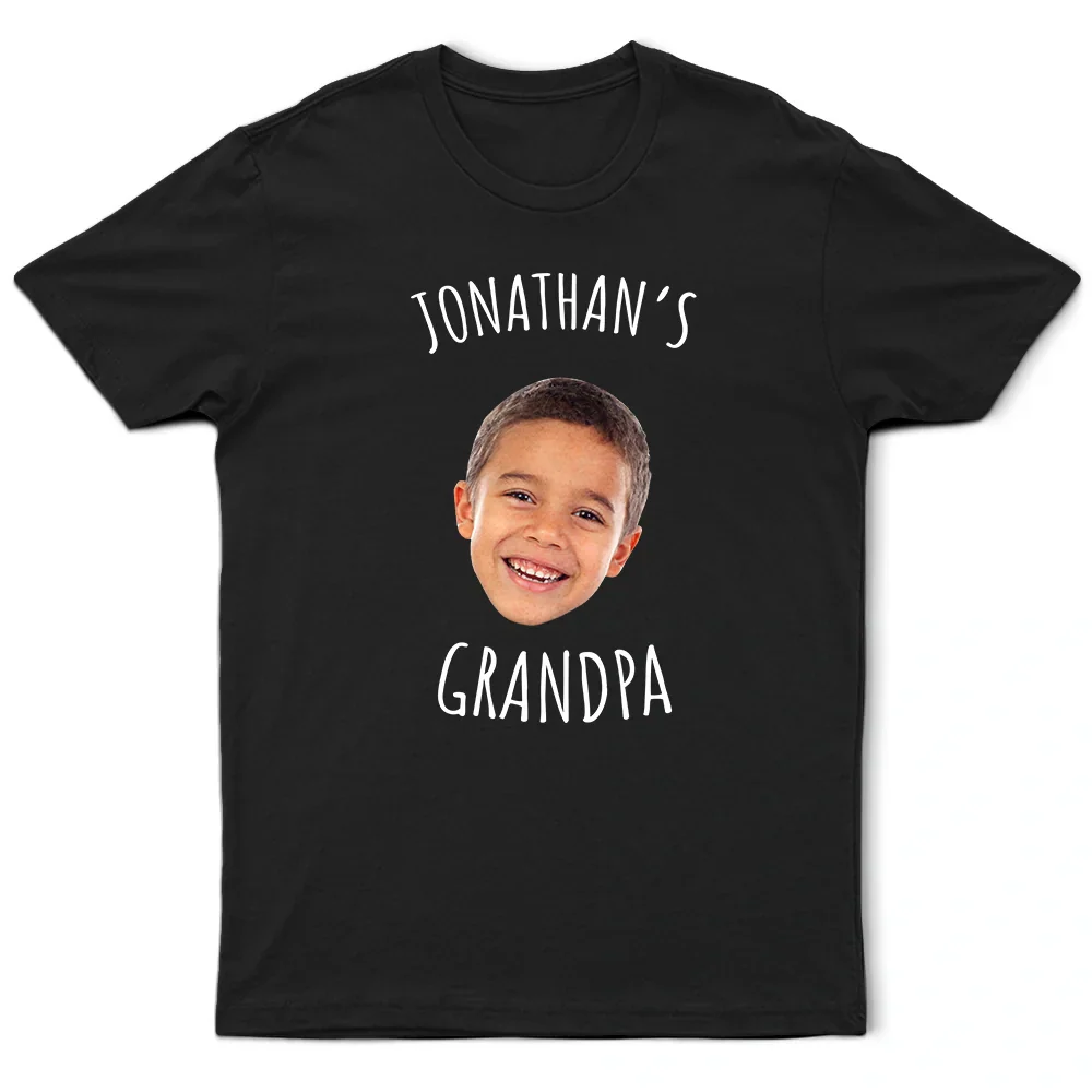 Custom Photo Baby Face Kid Face This Dad Belongs To - Personalized T Shirt - Image 9