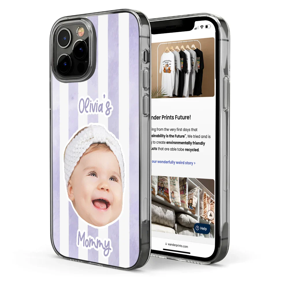 Custom Photo Baby Face This Mom Grandma Belongs To - Personalized Clear Phone Case - Image 5