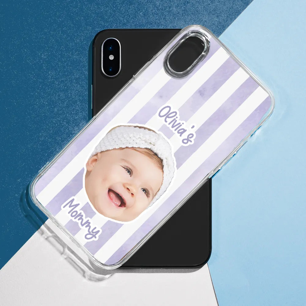 Custom Photo Baby Face This Mom Grandma Belongs To - Personalized Clear Phone Case - Image 8