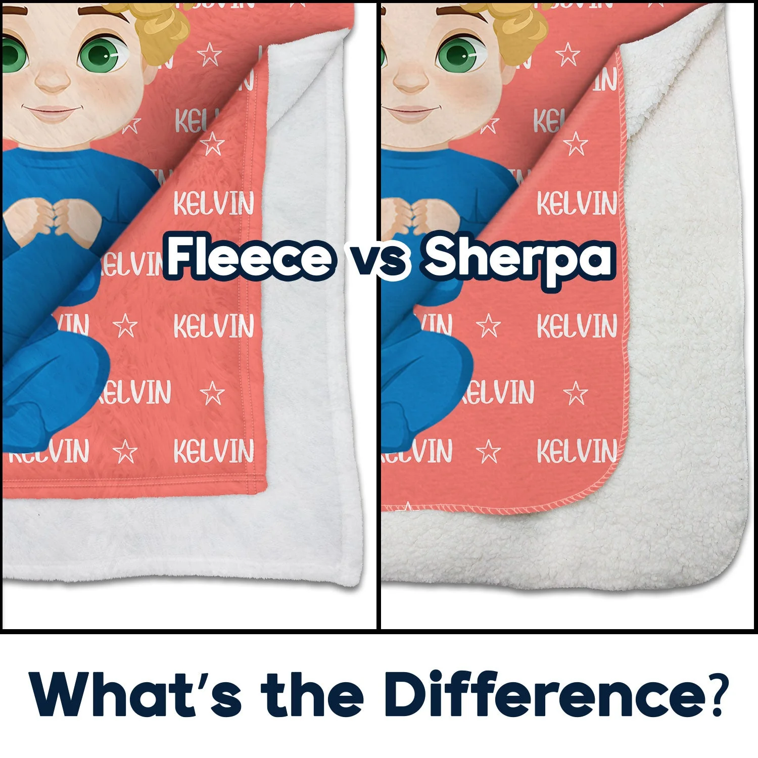 Custom Photo Baby Name - Gift For Kids, Grandchildren - Personalized Fleece Blanket - Image 5