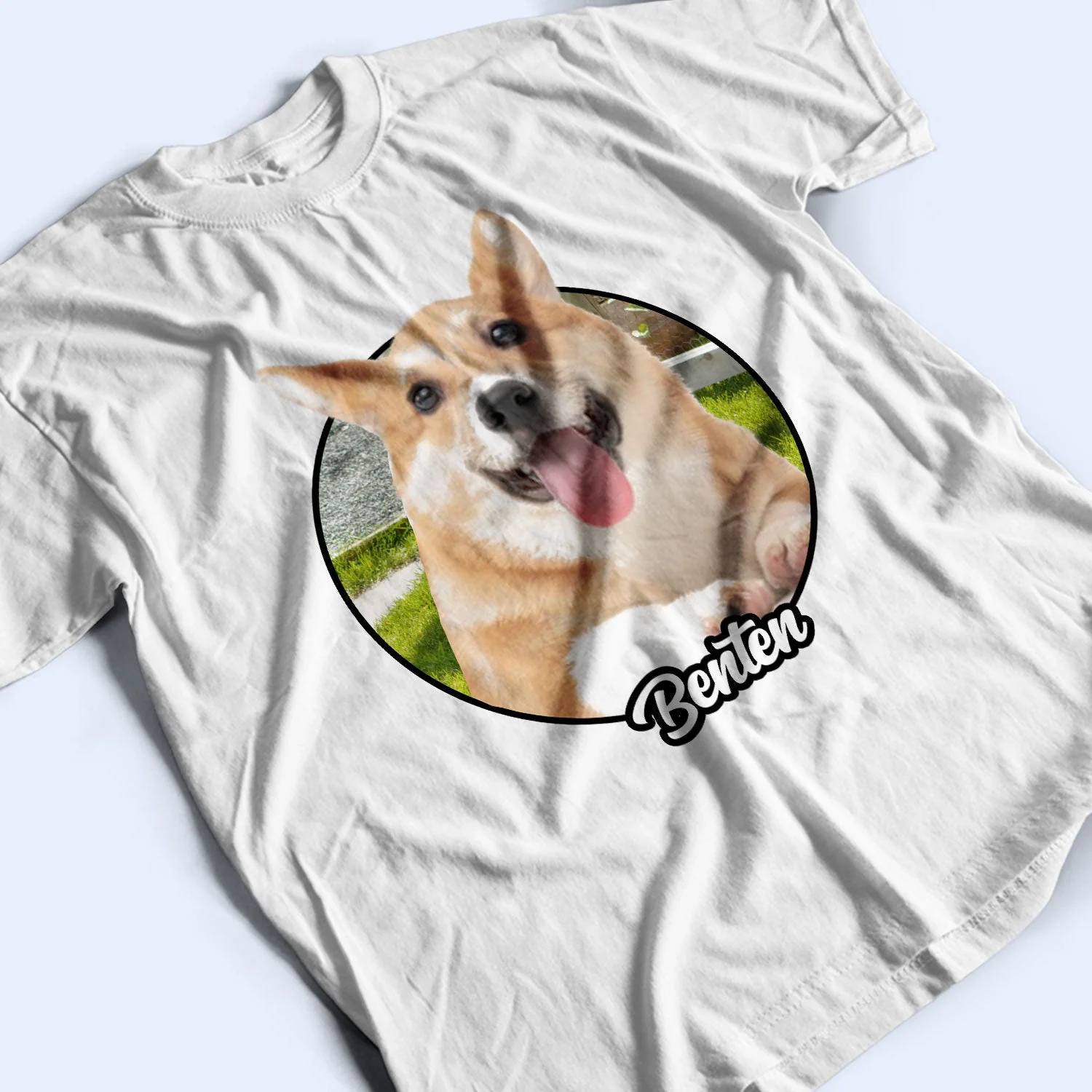 Custom Photo Background Pet Face - Gift For Pet Lovers - Personalized T Shirt - Image 6