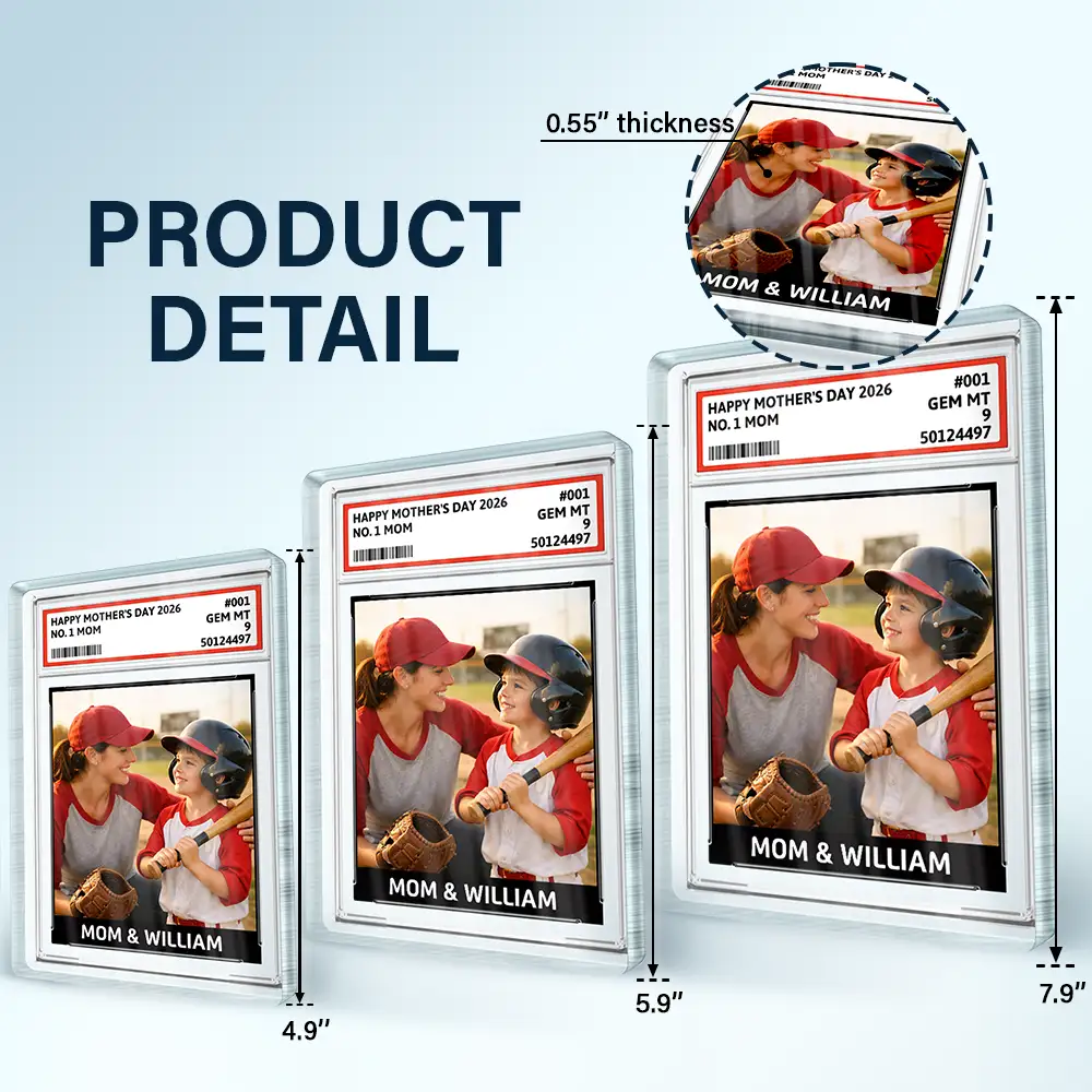 Custom Photo Baseball Gift Family Dream Team - Personalized Custom Shaped Acrylic Plaque - Image 5