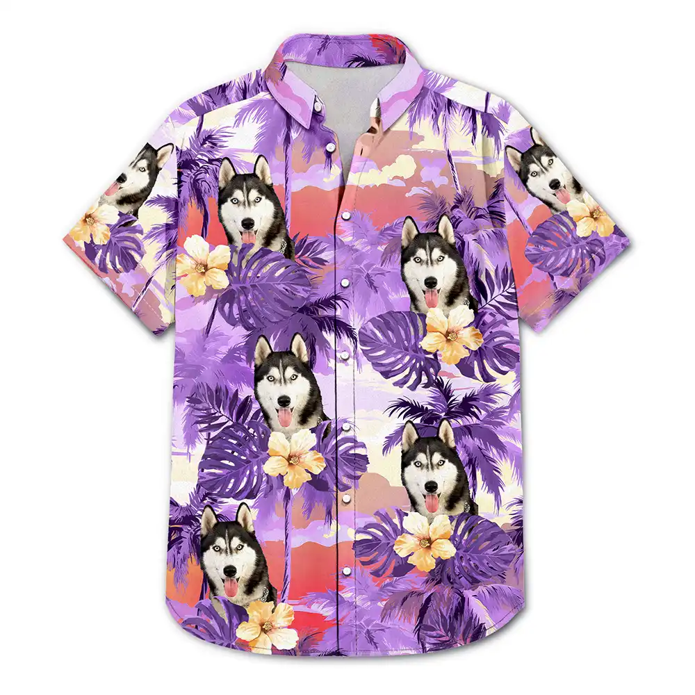 Custom Photo Beach Summer Tropical Fun Face Vacation Vibe - Personalized Hawaiian Shirt - Image 4