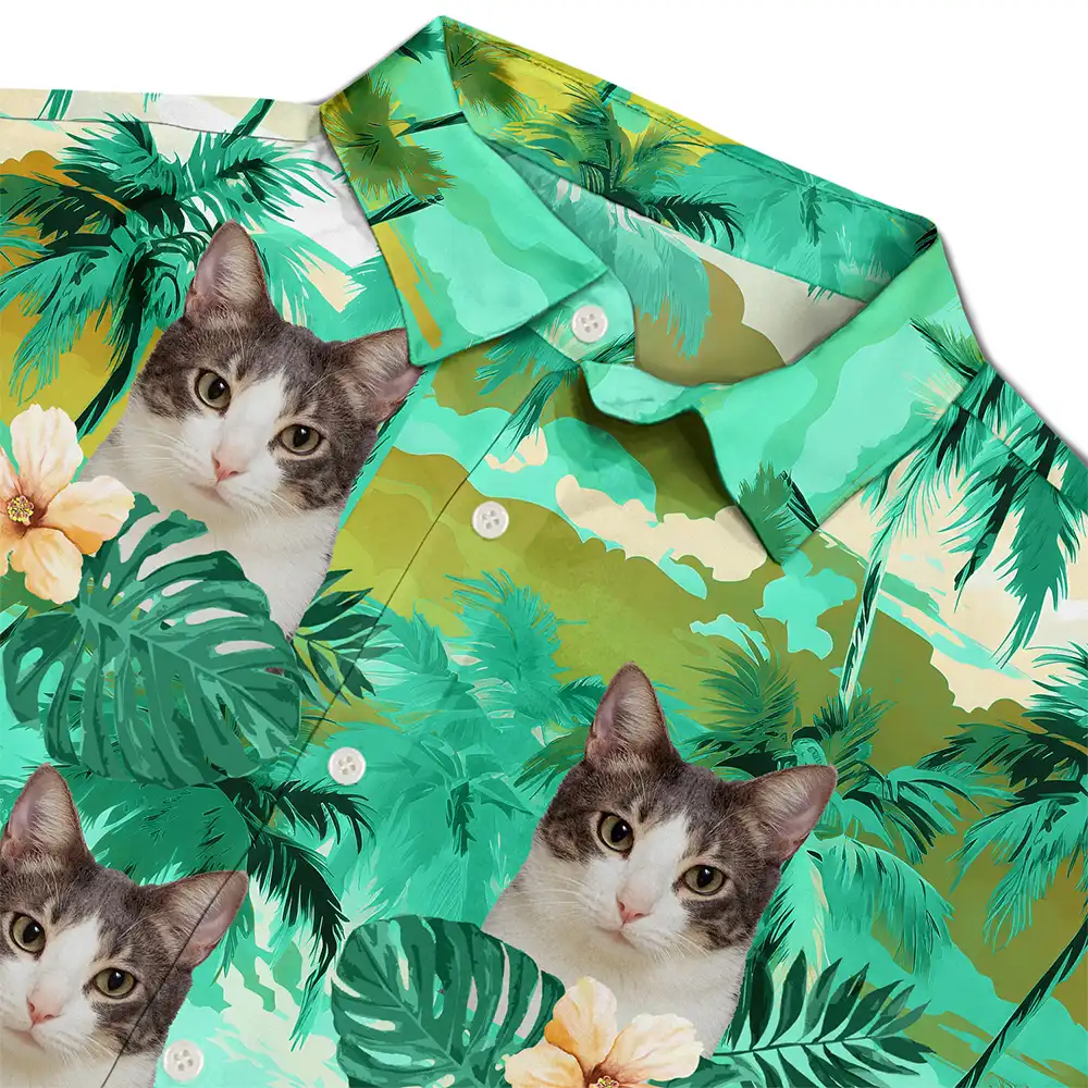 Custom Photo Beach Summer Tropical Fun Face Vacation Vibe - Personalized Hawaiian Shirt - Image 5