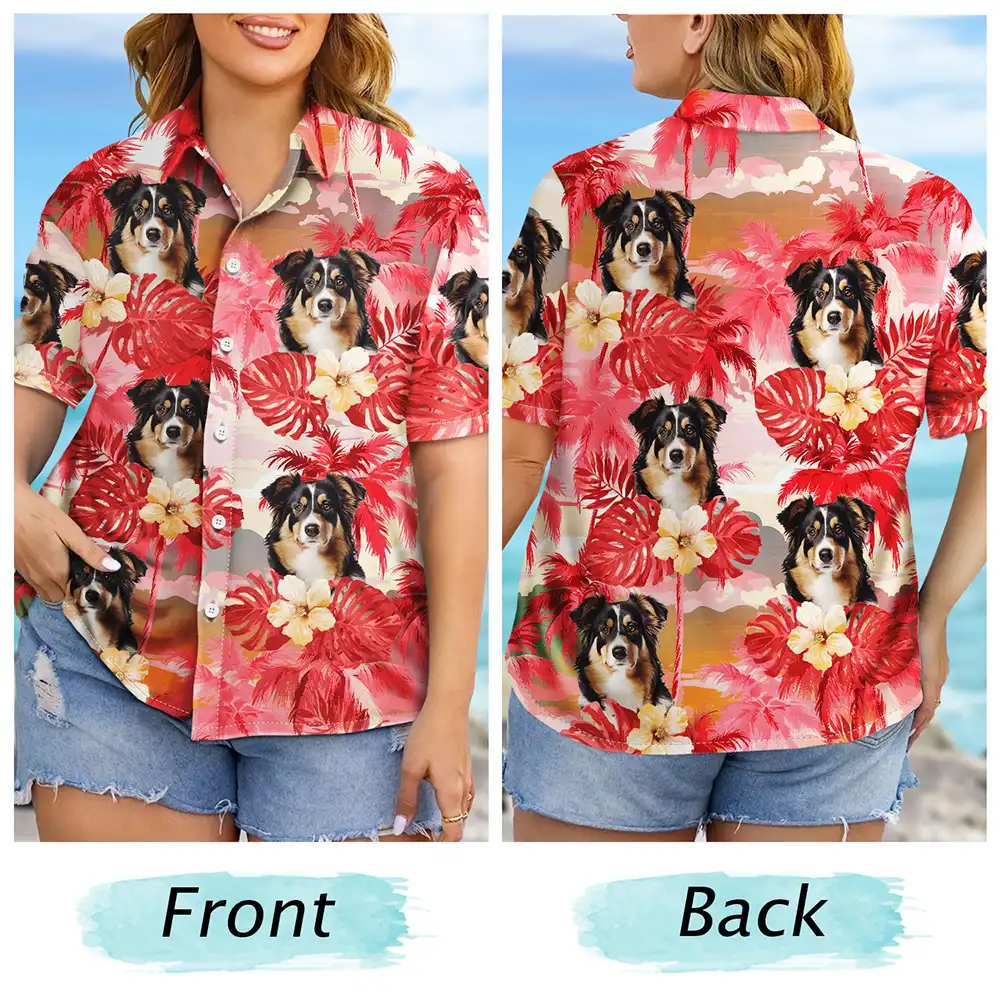 Custom Photo Beach Summer Tropical Fun Face Vacation Vibe - Personalized Hawaiian Shirt - Image 7