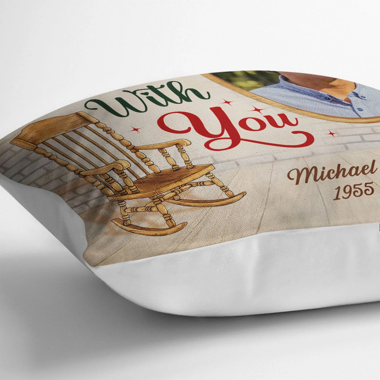Custom Photo Because Someone We Love Is In Heaven - Memorial Gift For Family - Personalized Custom Pillow - Image 3