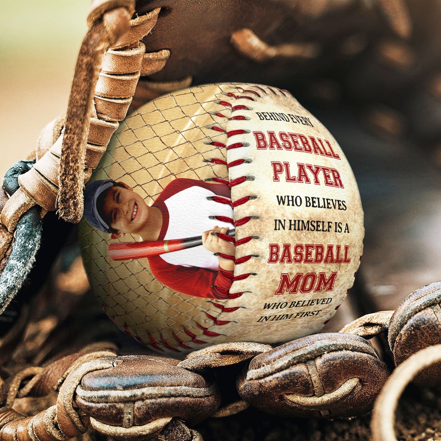 Custom Photo Behind Every Baseball Player - Gift For Baseball Players - Personalized Baseball, Softball - Image 4