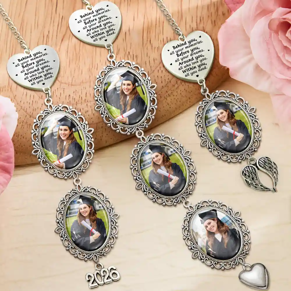 Custom Photo Behind You All Your Memories - Personalized Graduation Tassel Charm - Image 2