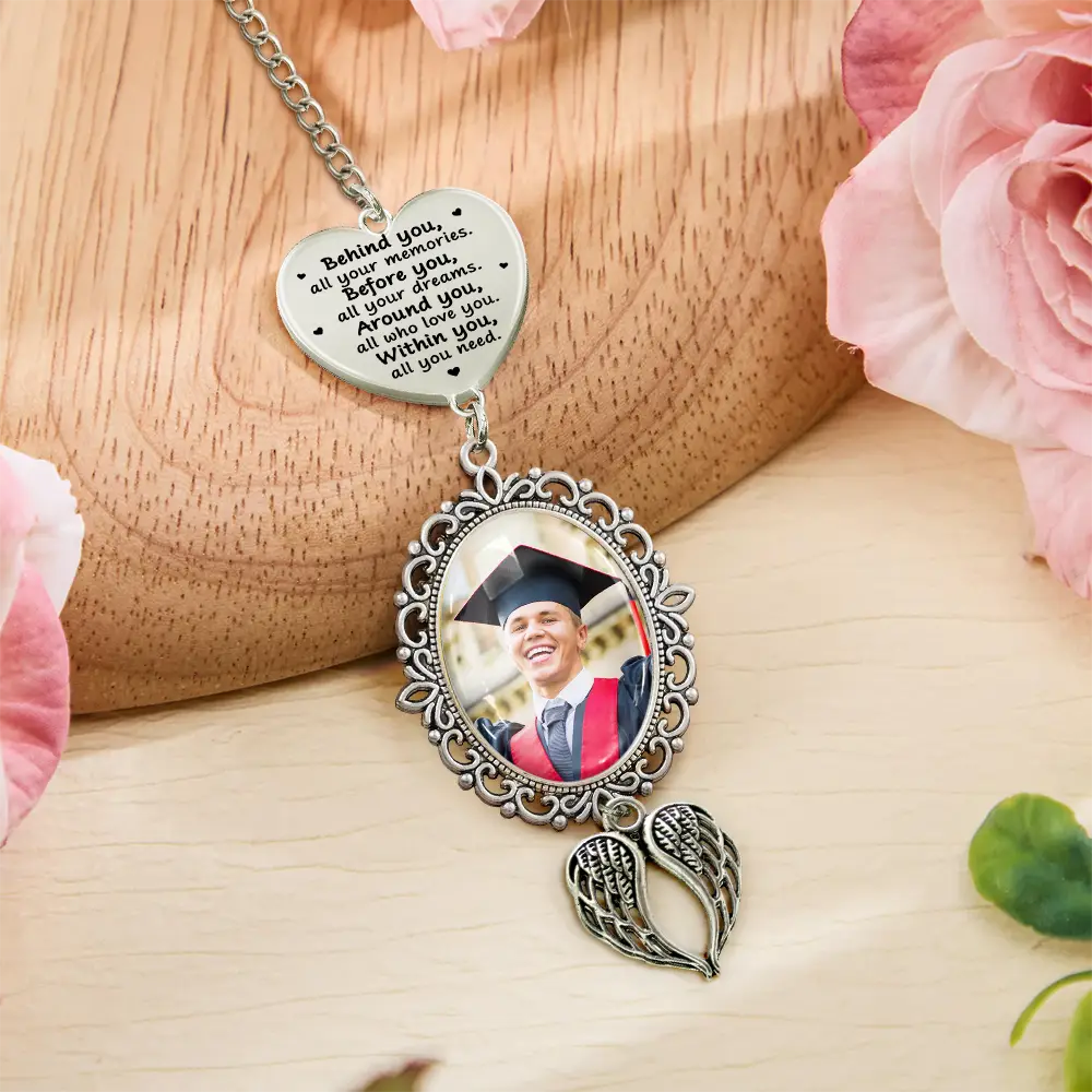 Custom Photo Behind You All Your Memories - Personalized Graduation Tassel Charm - Image 5