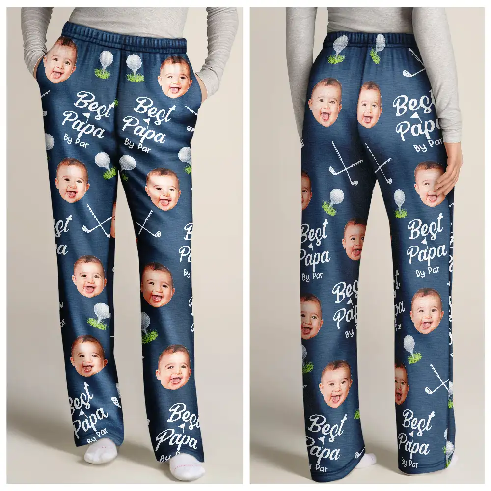 Custom Photo Best By Par For Him - Personalized Sweatpants - Image 4