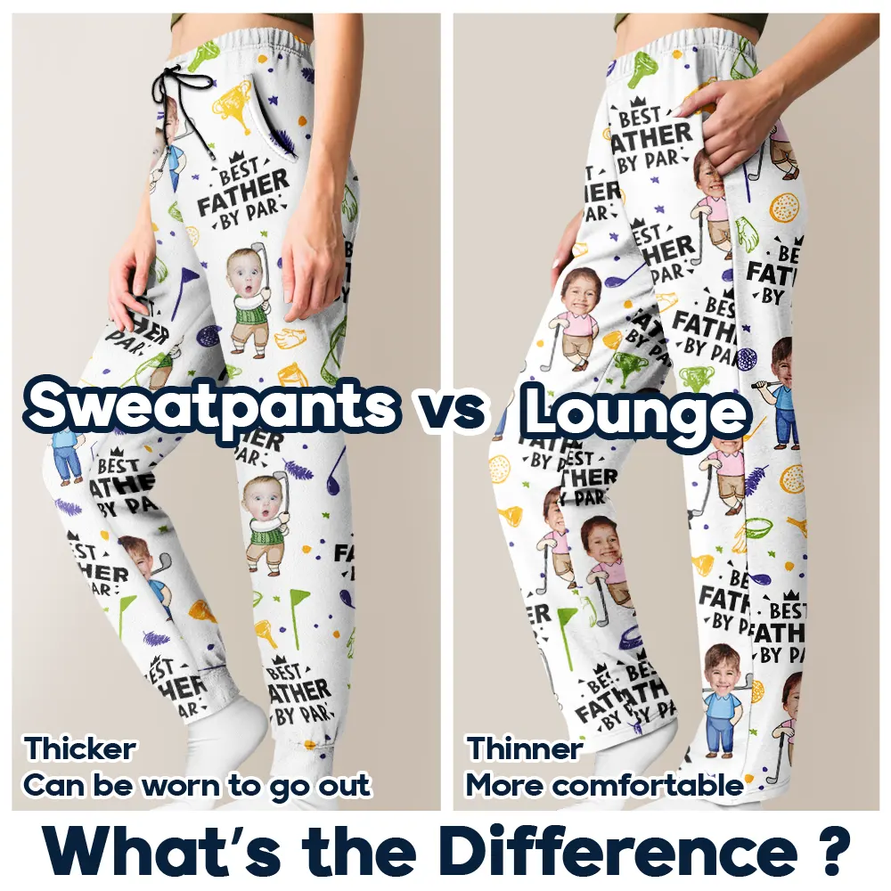 Custom Photo Best Dad By Par Funny Kid - Personalized Pajama Pants - Image 7