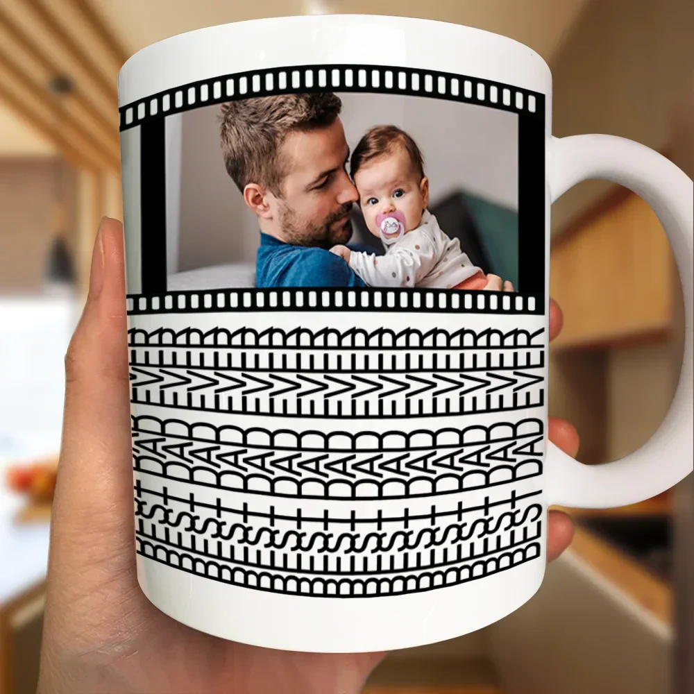 Custom Photo Best Dad Ever Hidden Message - Personalized Mug - Image 3