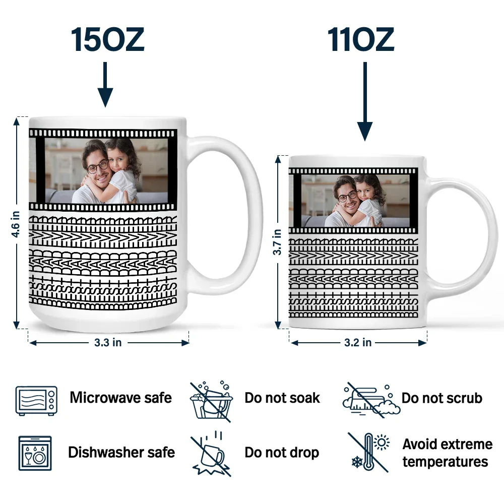 Custom Photo Best Dad Ever Hidden Message - Personalized Mug - Image 4
