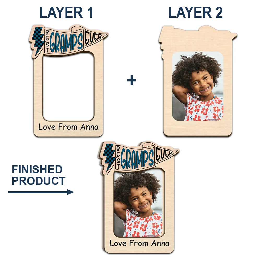 Custom Photo Best Dad Ever - Personalized Custom Shaped Car Visor Clip - Image 4