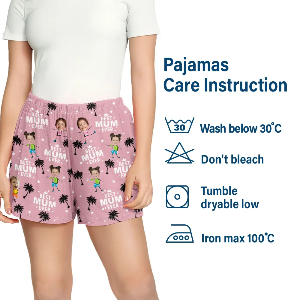 Custom Photo Best Dad Grandad Ever - Personalised Pyjama Shorts - Image 7