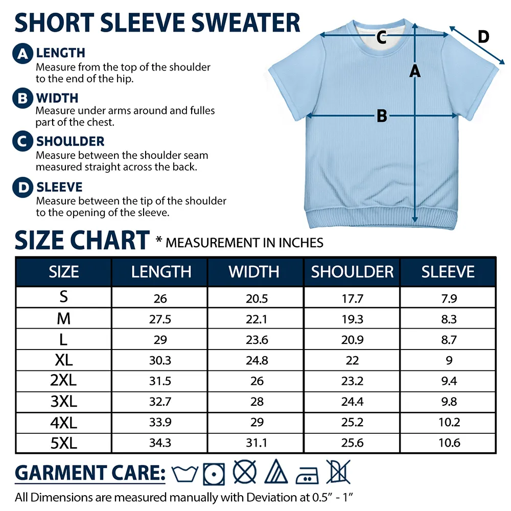 Custom Photo Best Dad Grandpa Ever - Personalized Short Sleeve Sweater - Image 3