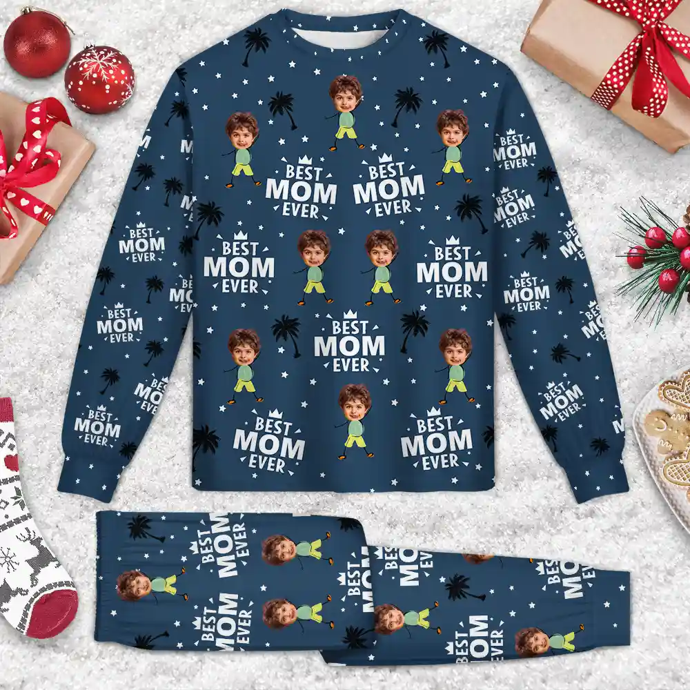 Custom Photo Best Dad Grandpa Ever - Personalized Unisex Pajamas Set - Image 4