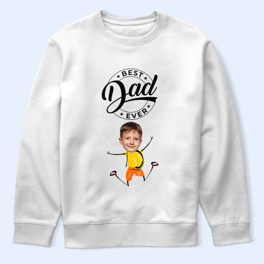 Custom Photo Best Daddy Ever Dancing Kids - Personalized T Shirt - Image 6