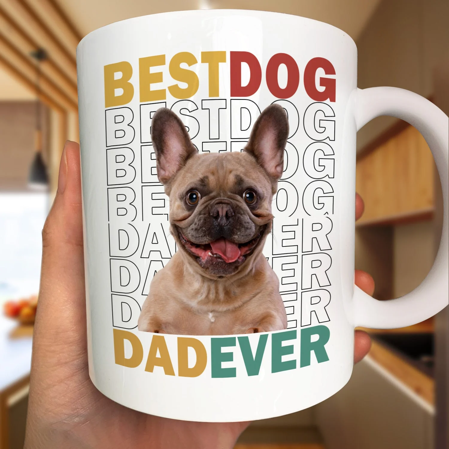 Custom Photo Best Dog Cat Dad Mom Ever - Personalized Mug - Image 4