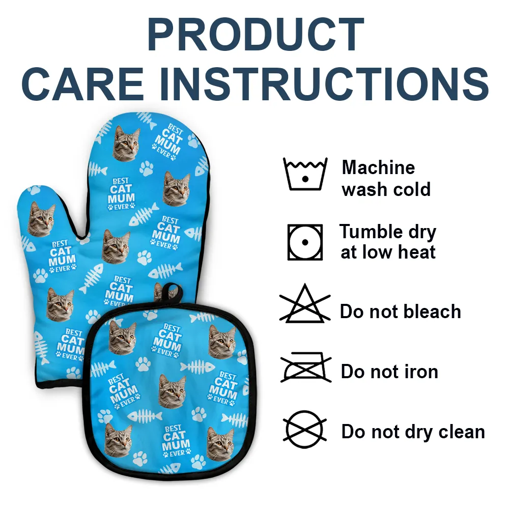 Custom Photo Best Dog Dad Dog Mom - Personalized Oven Mitts, Pot Holders - Image 5
