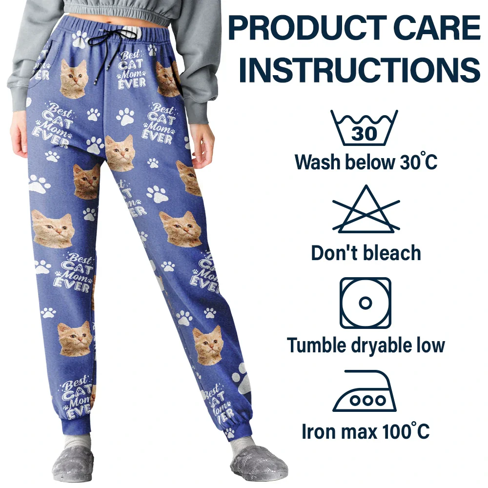 Custom Photo Best Dog Dad Dog Mom - Personalized Pajama Pants - Image 5