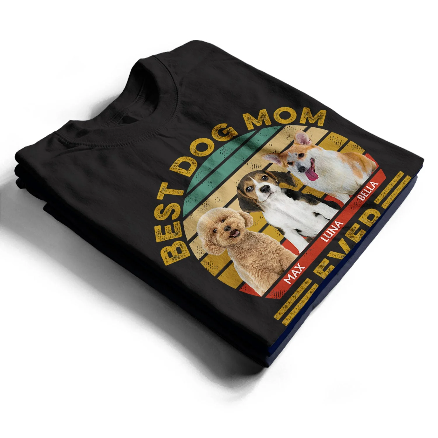 Custom Photo Best Dog Dad Mom Ever - Gift For Dog Lovers - Personalized Custom T Shirt - Image 2