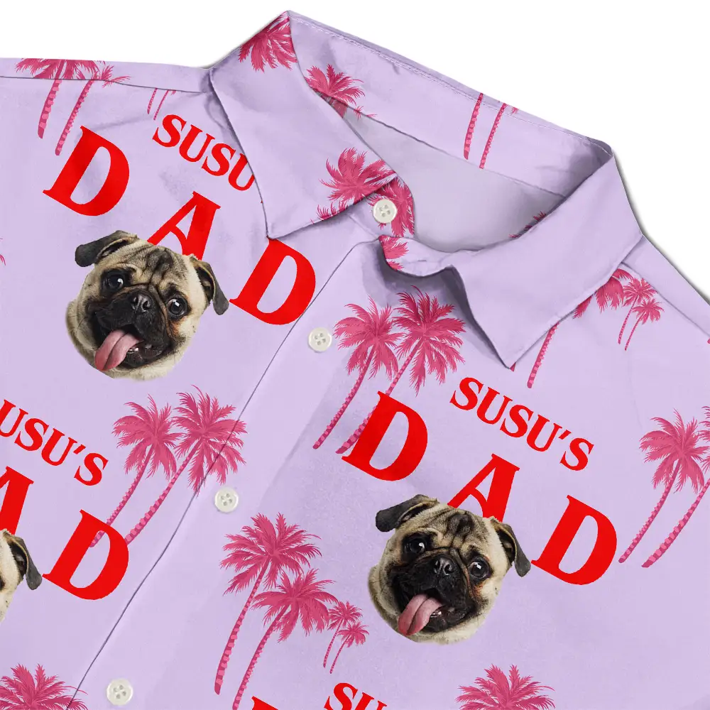 Custom Photo Best Dog Dad - Personalized Hawaiian Shirt - Image 6