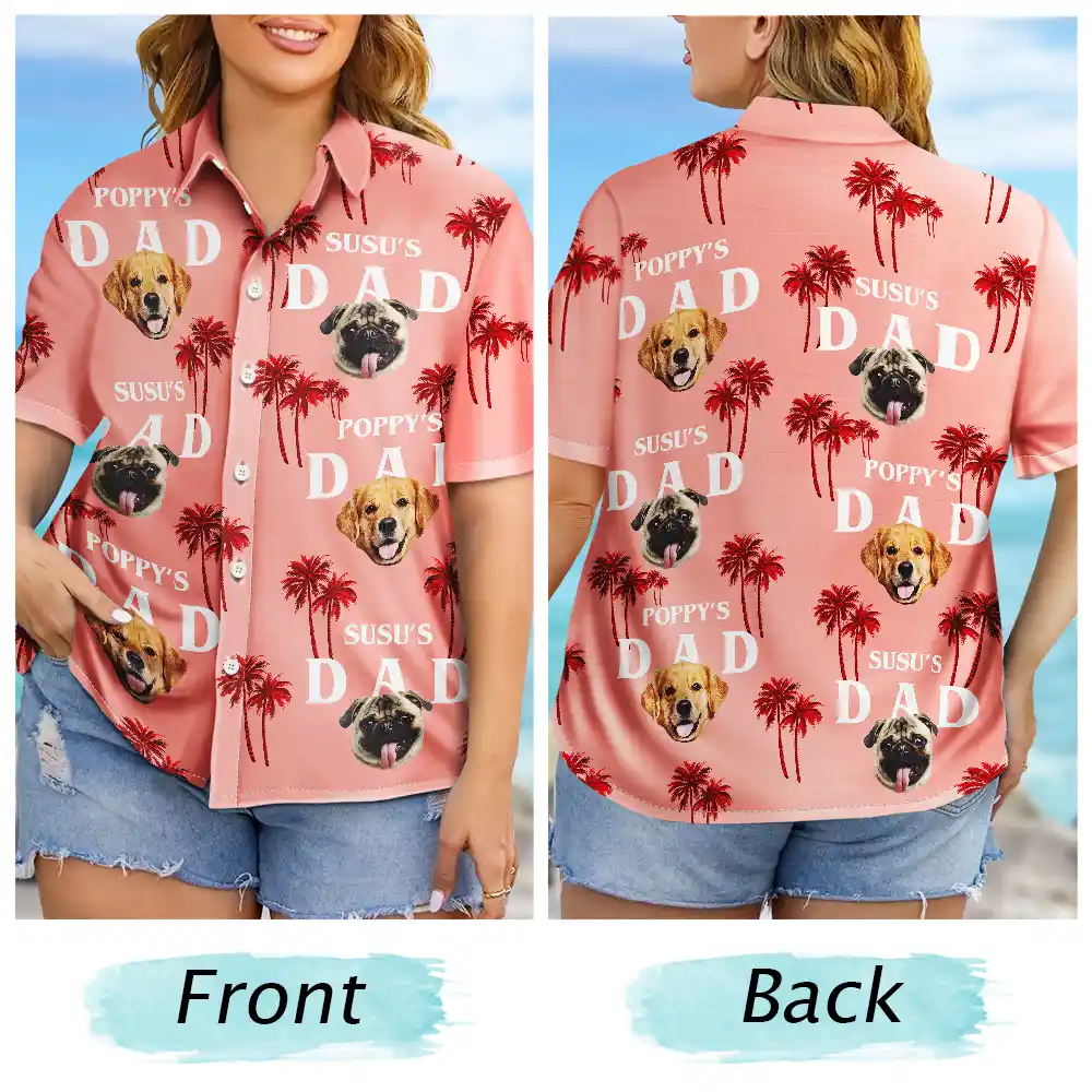 Custom Photo Best Dog Dad - Personalized Hawaiian Shirt - Image 8