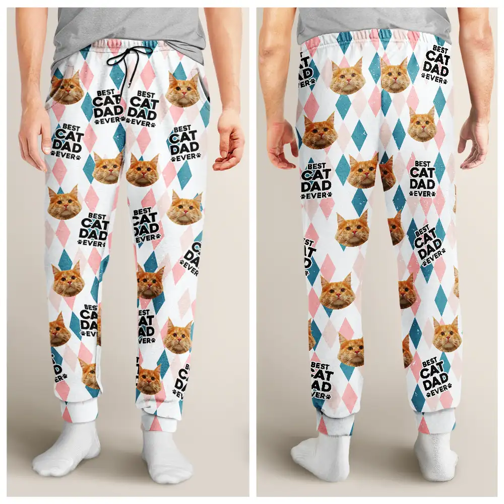 Custom Photo Best Dog Mom Cat Mom Ever - Personalized Pajama Pants - Image 5