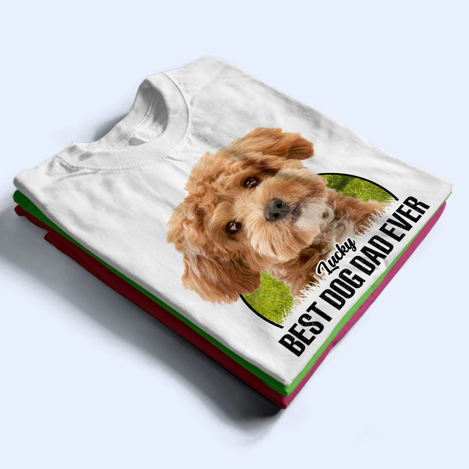 Custom Photo Best Dog Mom Dog Dad Ever - Gift For Dog Lovers - Personalized T Shirt - Image 3