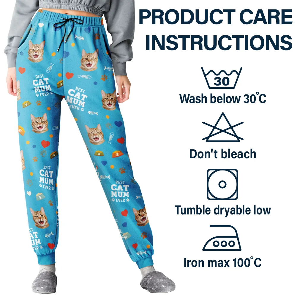 Custom Photo Best Dog Mom Dog Dad - Personalized Pajama Pants - Image 6