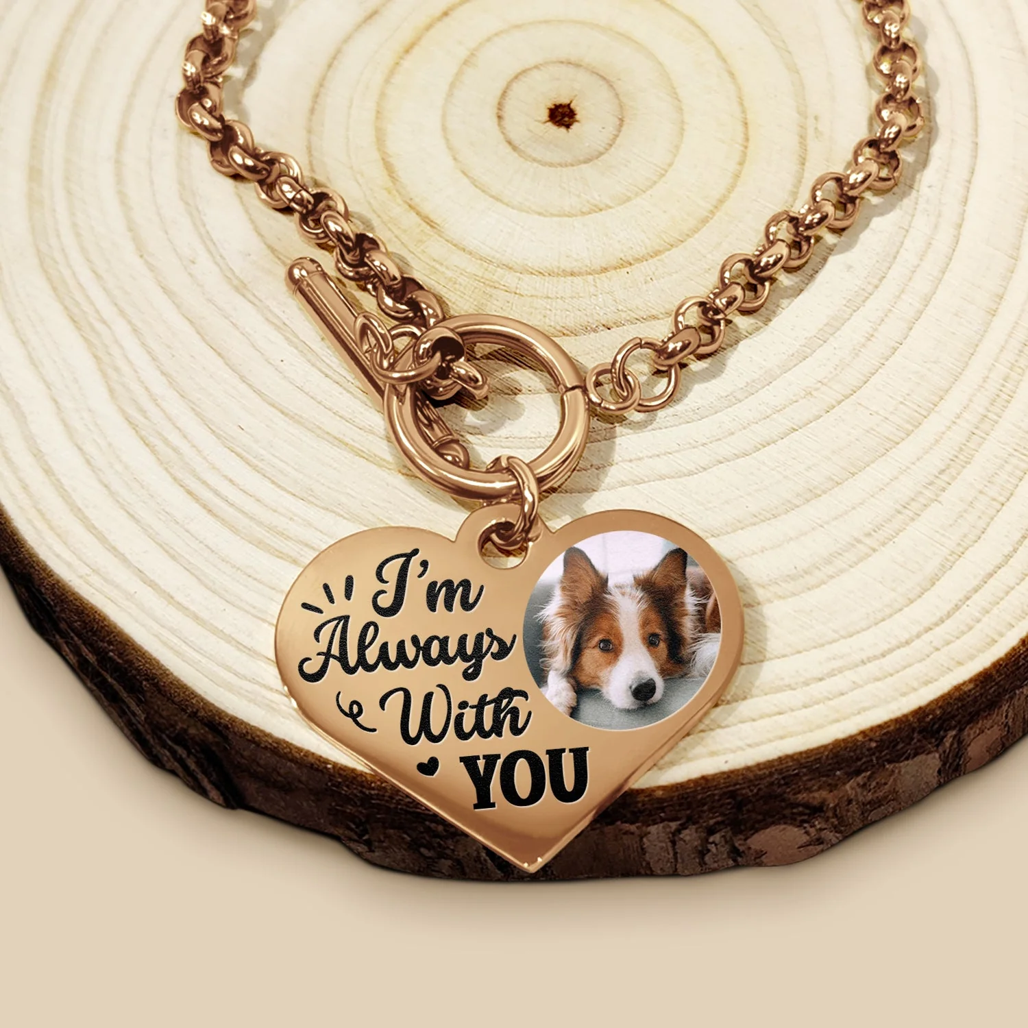 Custom Photo Best Dog Mom Ever - Gift For Dog Lovers, Cat Lovers - Personalized Heart Bracelet - Image 3