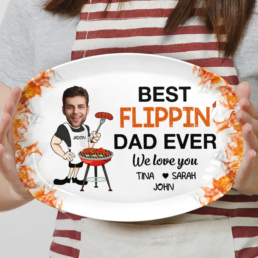 Custom Photo Best Flippin Dad Ever - Personalized Plate - Image 5