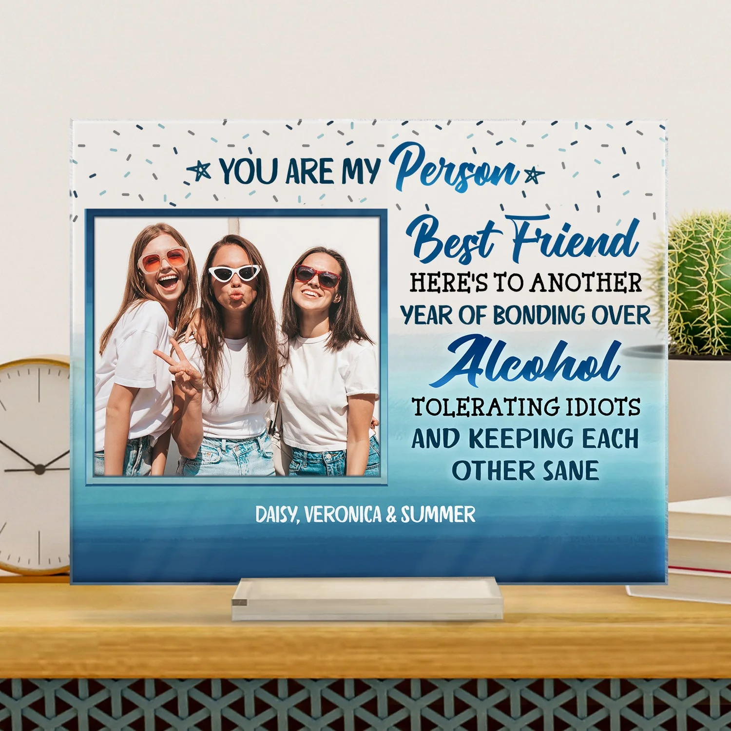 Custom Photo Best Friends Who We Have In Our Life That Matters - Gift For BFF - Personalized Custom Horizontal Rectangle Acrylic Plaque - Image 2