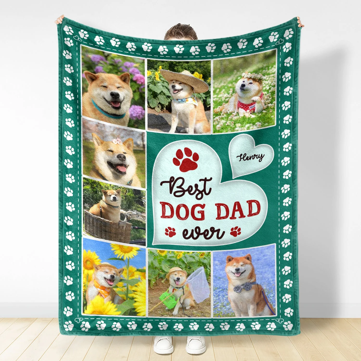 Custom Photo Best Fur Mom Dad Ever - Gift For Pet Lovers - Personalized Fleece Blanket, Sherpa Blanket - Image 3