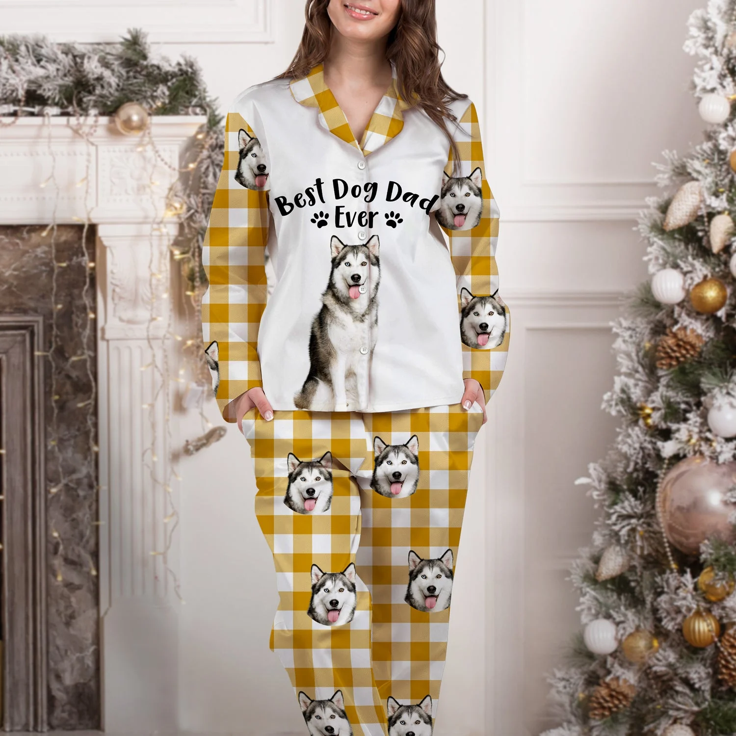 Custom Photo Best Mom Ever - Gift For Pet Lovers - Personalized Long Pajamas Set - Image 4