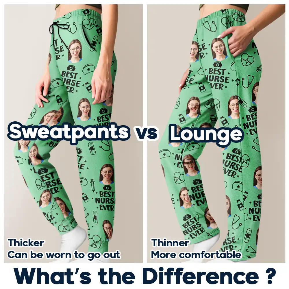 Custom Photo Best Nurse Ever - Personalized Sweatpants - Image 7
