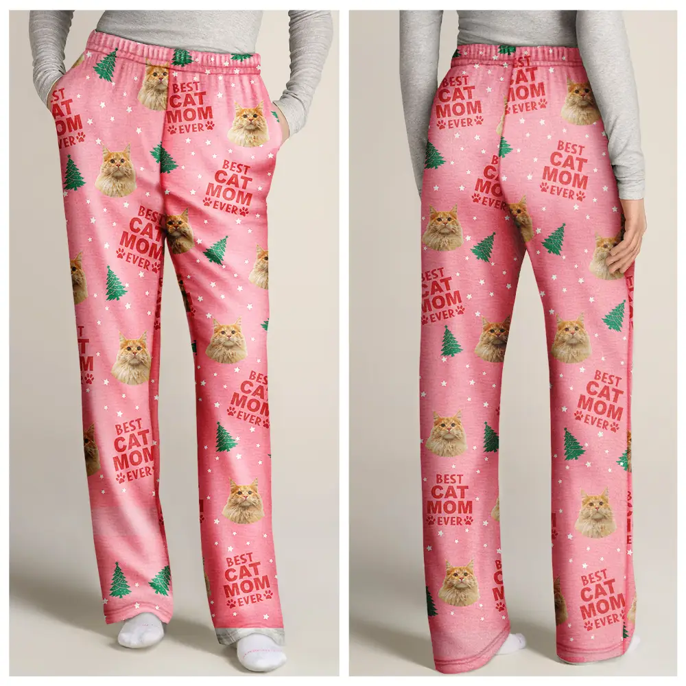 Custom Photo Best Pet Dad Mom Ever - Personalized Pajama Pants - Image 4