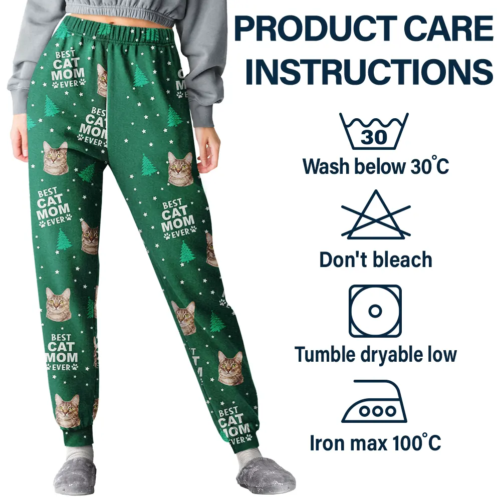 Custom Photo Best Pet Dad Mom Ever - Personalized Pajama Pants - Image 6