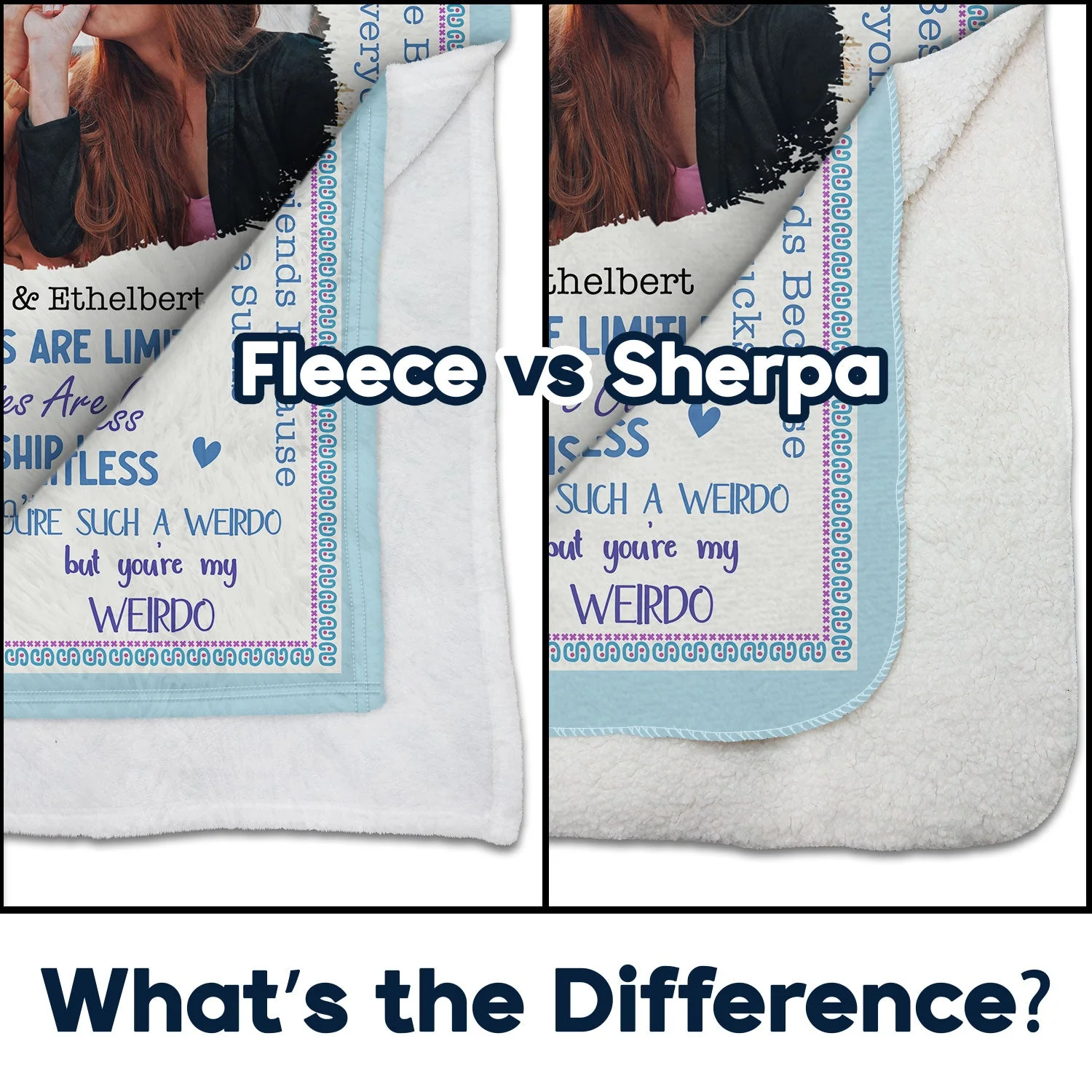 Custom Photo Besties Forever - Birthday Gift For BFF Best Friends, Sisters - Personalized Fleece Blanket - Image 4